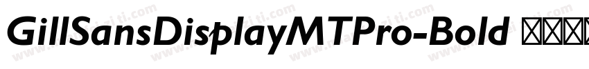 GillSansDisplayMTPro-Bold 语言英文字体转换